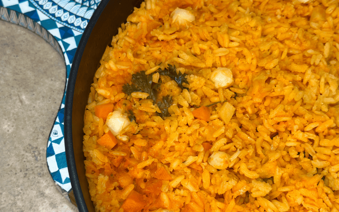 Red Rice with Hominy